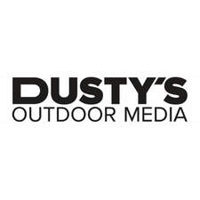 Dusty's Outdoor Media black & white logo